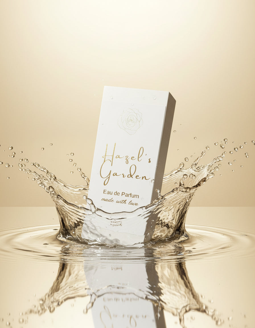 Vegan Perfume, Hazel's Garden eau de parfum packaging 