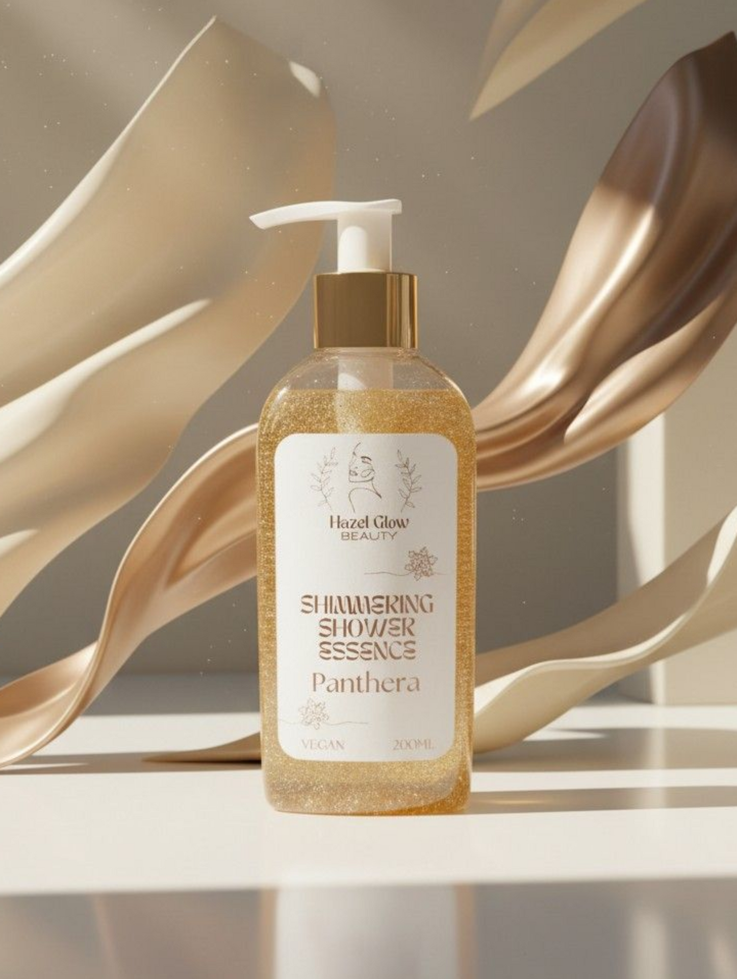 Vegan shimmering shower gel, Panthera by Hazel Glow