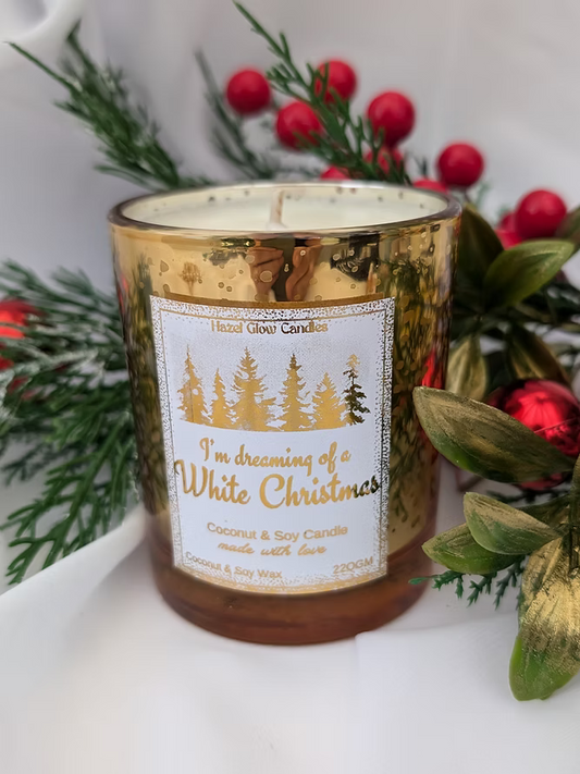 White Christmas Candle | Vegan Christmas Gift