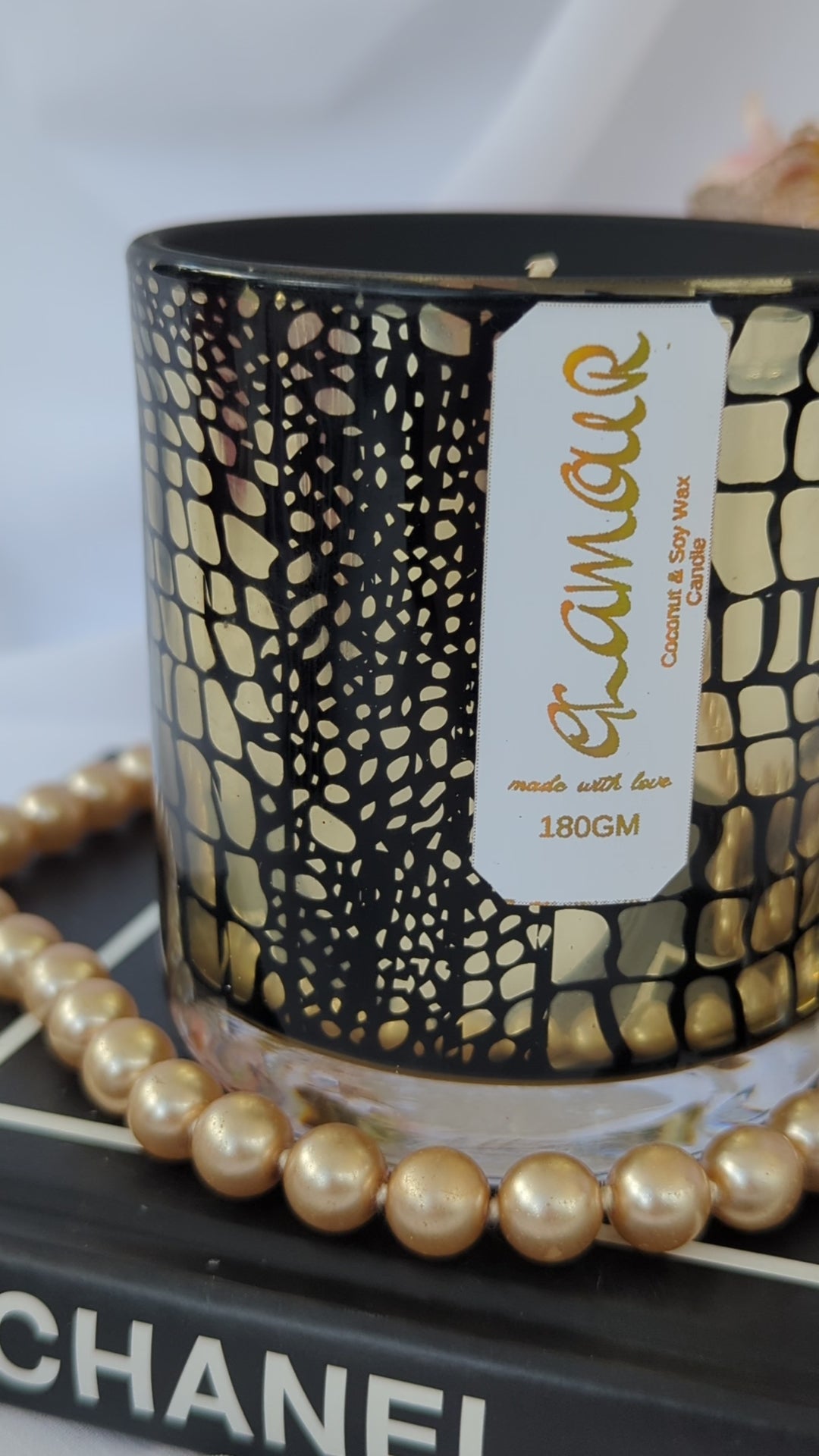 Glamour luxury candle detail