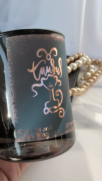 Taurus Zodiac Candle | Black & Gold Luxury Vegan Star Sign Candle