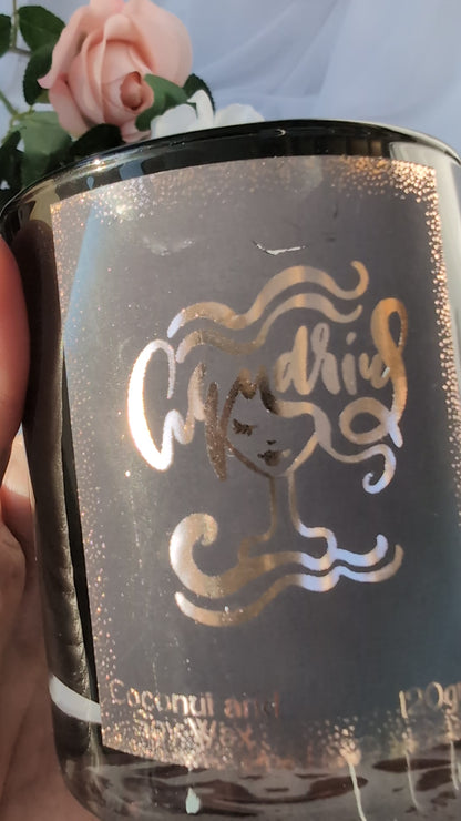Aquarius Zodiac Candle | Black & Gold Luxury Vegan Star Sign Candle