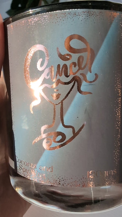 Cancer Zodiac Candle | Black & Gold Luxury Vegan Star Sign Candle