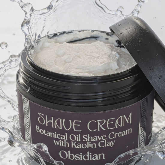 Obsidian Shave Cream for Men by Hazel Glow