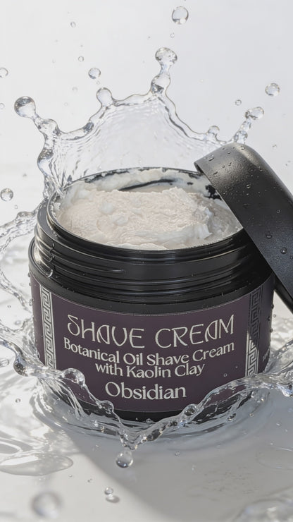Obsidian Shave Cream for Men by Hazel Glow