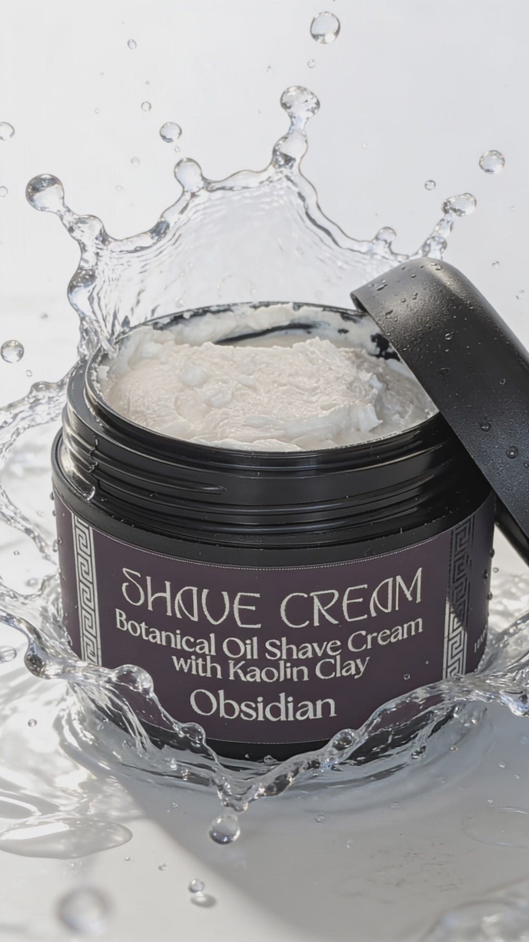 Obsidian Shave Cream for Men by Hazel Glow