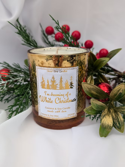 White Christmas Candle | Vegan Christmas Gift